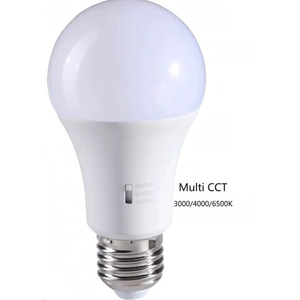Llambë LED Gloss Light A60 9W E27, tri temperatura drite