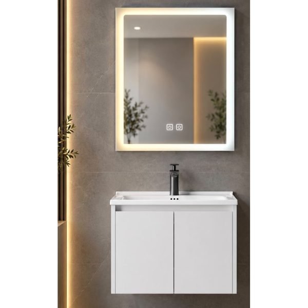 Mobilje banjo Modena 6047C-606V me pasqyrë LED, 60 cm