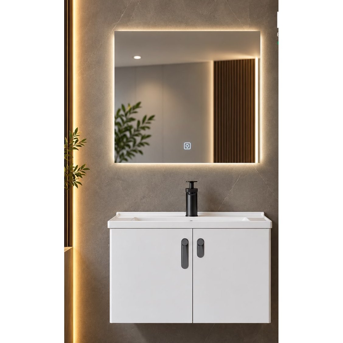 Mobilje banjo Modena BS3005-60 me pasqyrë LED, 60 cm