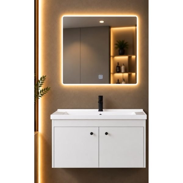 Mobilje banjo Modena SY706-80 me pasqyrë LED, 80 cm
