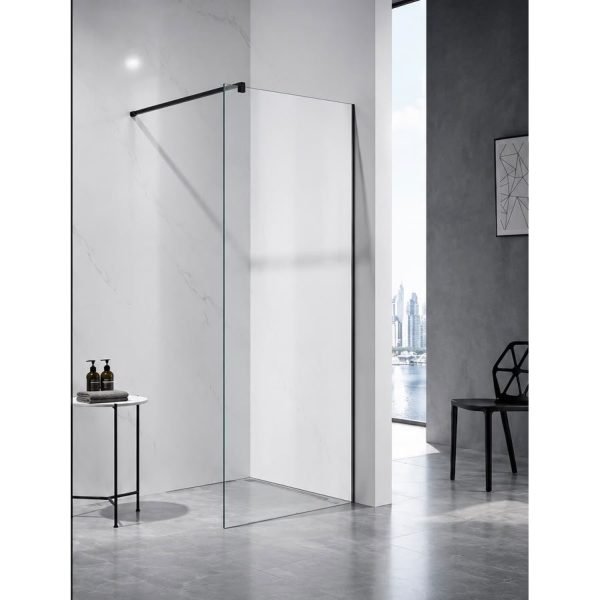 Panel dushi walk-in Modena, xham 8 mm, profil i zi