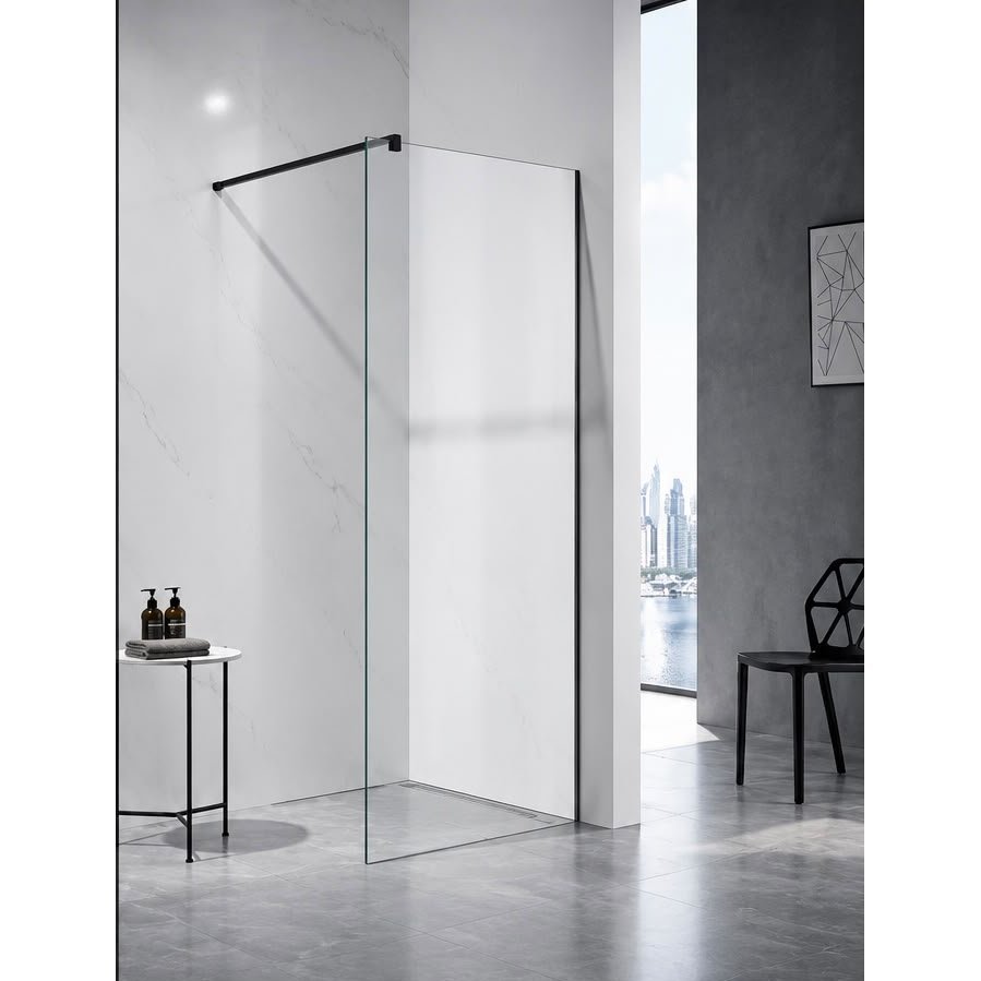 Panel dushi walk-in Modena, xham 8 mm, profil i zi