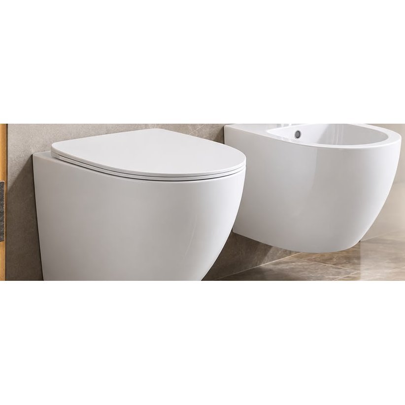 Set WC dhe bide të varur Modena, formë e rrumbullakosur