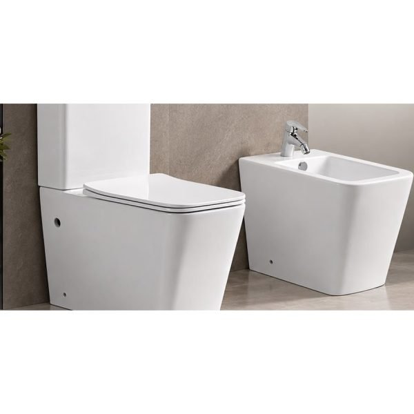 Set WC me rezervuar dhe bide Modena, formë katrore