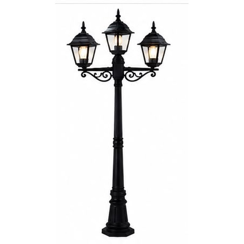 Shtyllë kopshti klasike me 3 fenerë Gloss Light GD-BL06B-E27-210-3H